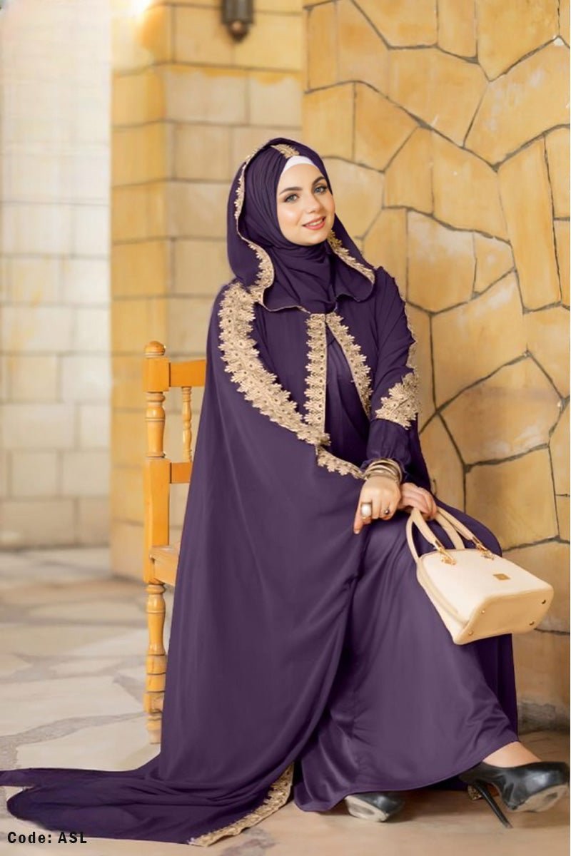 طقم عباية حفصة - حرير